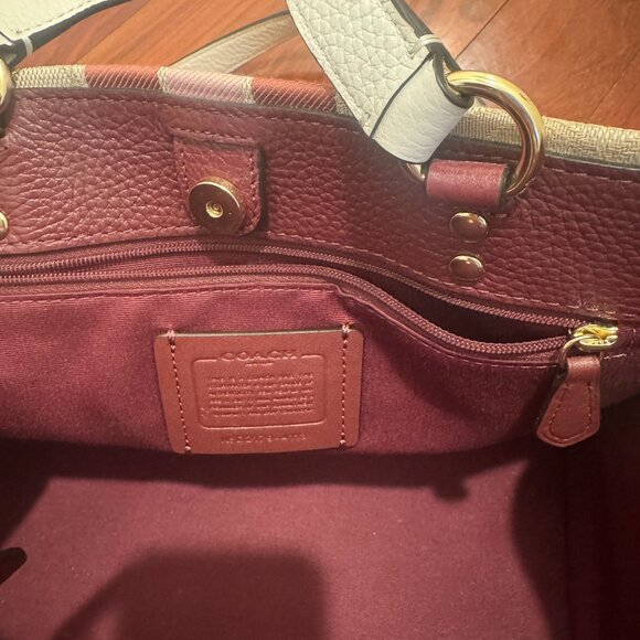 Pink and Tan Coach Dempsey Tote - Picture 2 of 4
